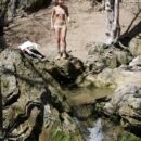Exotic russian girl Nasiba Z with hairy pussy in waterfall