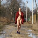 Brunette Tatjana Y with small tits and big ass outdoors