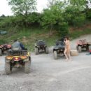 Russian girl Calla A without clothes is riding a quad