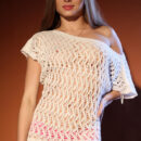 An erotic view of Alyssa in a sexy fishet shirt, hot lingerie panty and sensual, provocative poses.