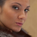 Penelope’s legs are spread wide apart, revealing her pink, sweet snatch; she’s an erotic, visual feast for the senses as she’s enticingly sprawled on top of the bed with her moist and luscious body.