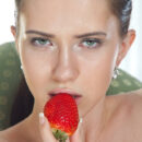 Sweet, fresh, and juicy, just like the red and ripe strawberries, Margo’s pussy is a delectable treat.