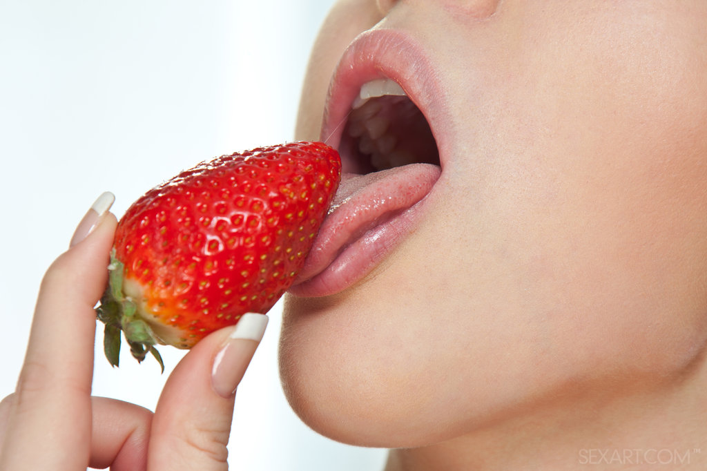 Sweet, fresh, and juicy, just like the red and ripe strawberries, Margo's pussy is a delectable treat.