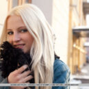 One could easily get hypnotized in Alysha’s sparkling blue eyes with seductive gaze as she poses naughtily all over the poolside.