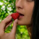 Katya enjoys an outdoor picnic in the orchard and a naughty outdoor masturbation.