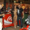 Russian girl Svetlana S without clothes walks on the exhibition