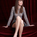 Candy Rose showcases her perfect pink pussy and labia