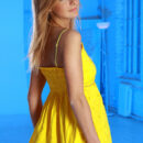 Ekaterina D looks sweet and sexy in a bright yellow dress