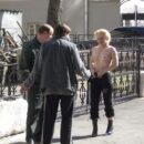 Crazy blonde Lena M undresses in front of strangers