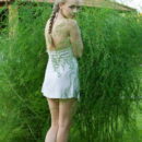 Liv A spreads her lovely legs and shows off her small tits