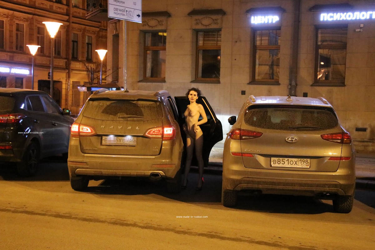 Diana loves to shock tourists with her nudity on the night street