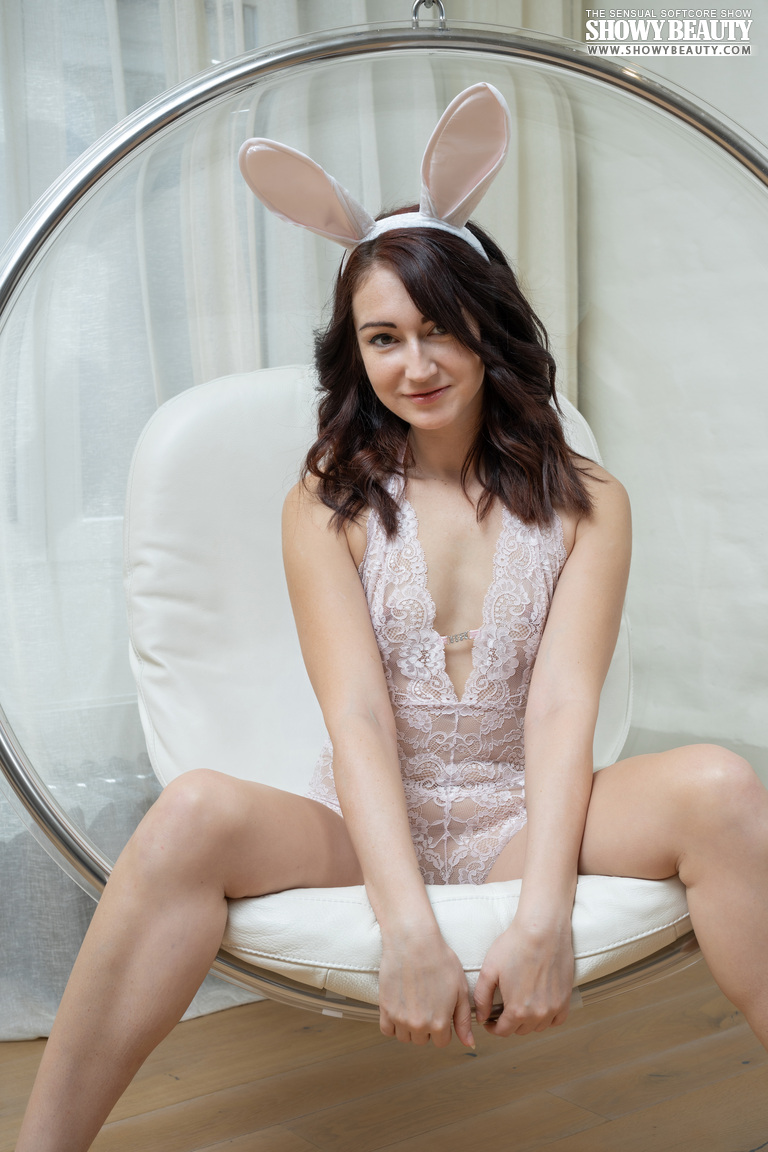 Adelyn: FUNNY BUNNY. Amazing brunette