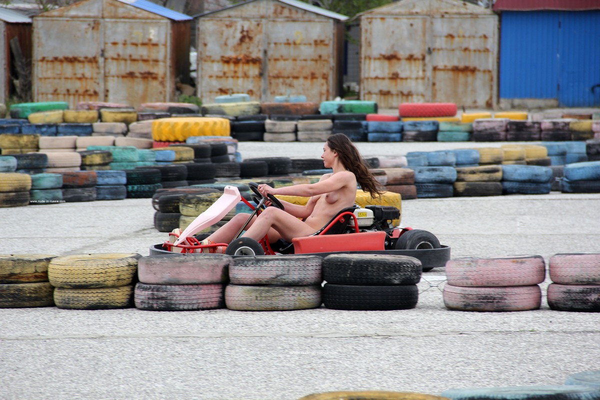 Naked carting at city center