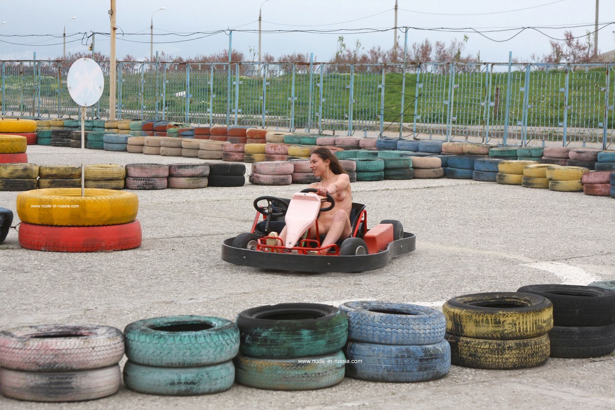 Naked carting at city center