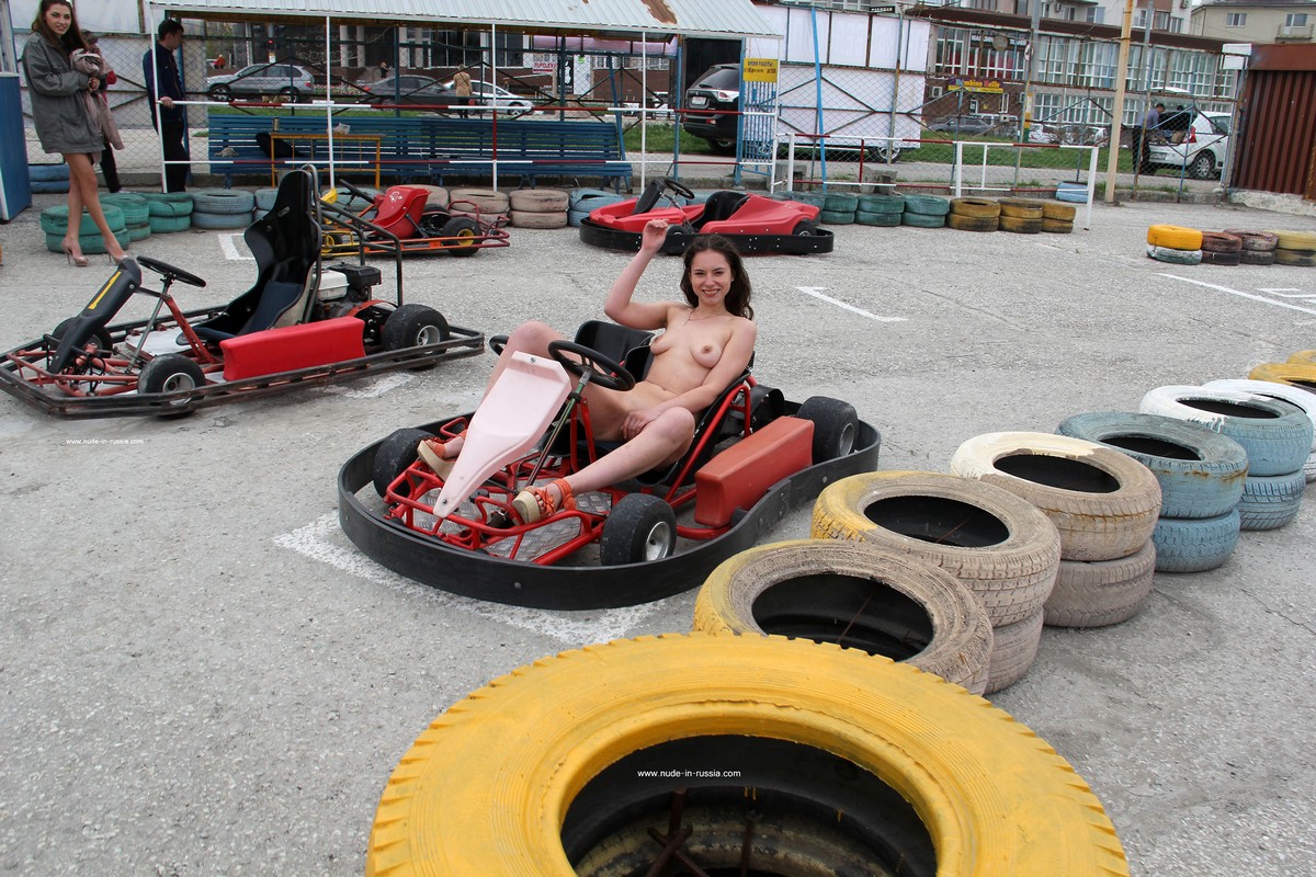 Naked carting at city center