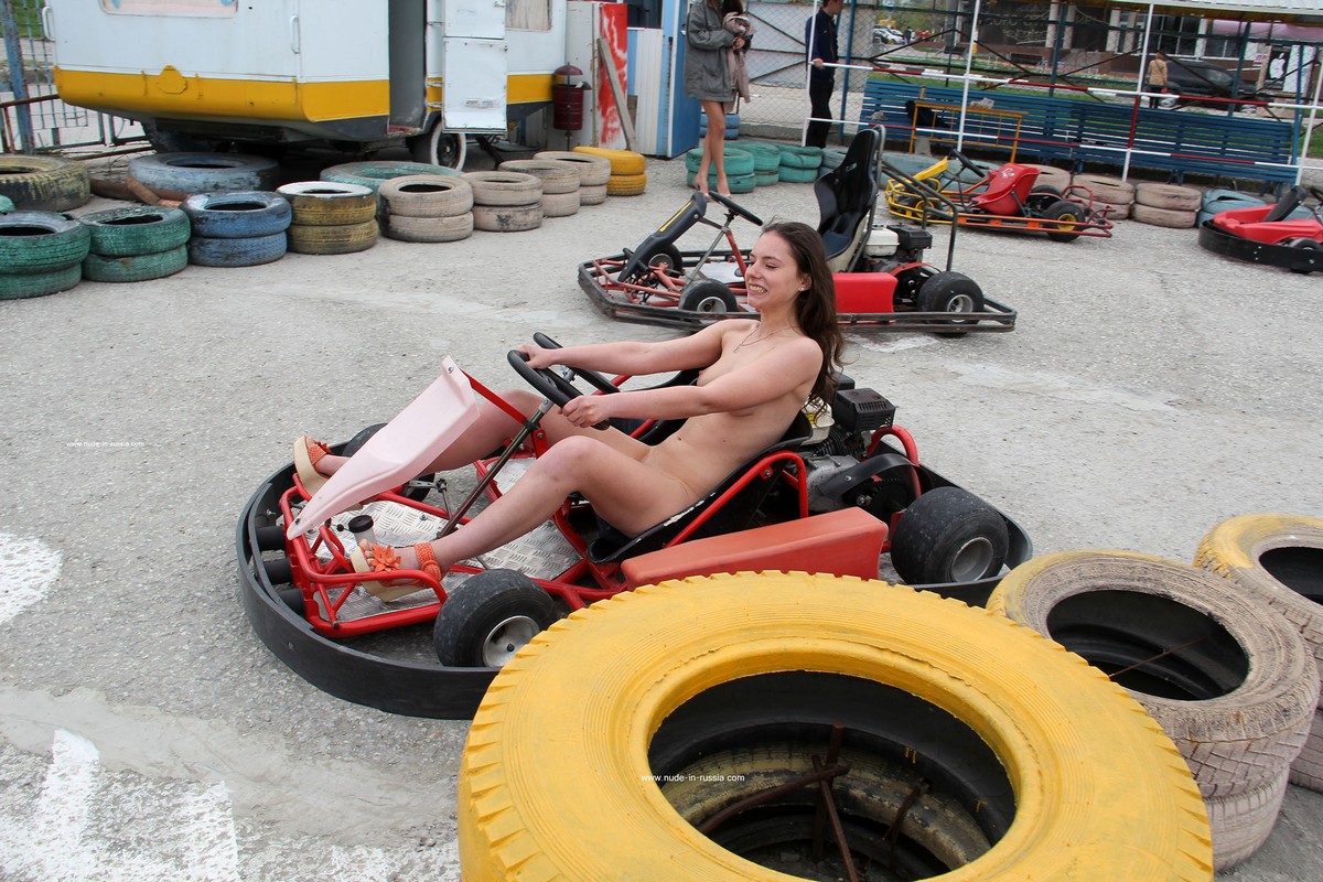 Naked carting at city center