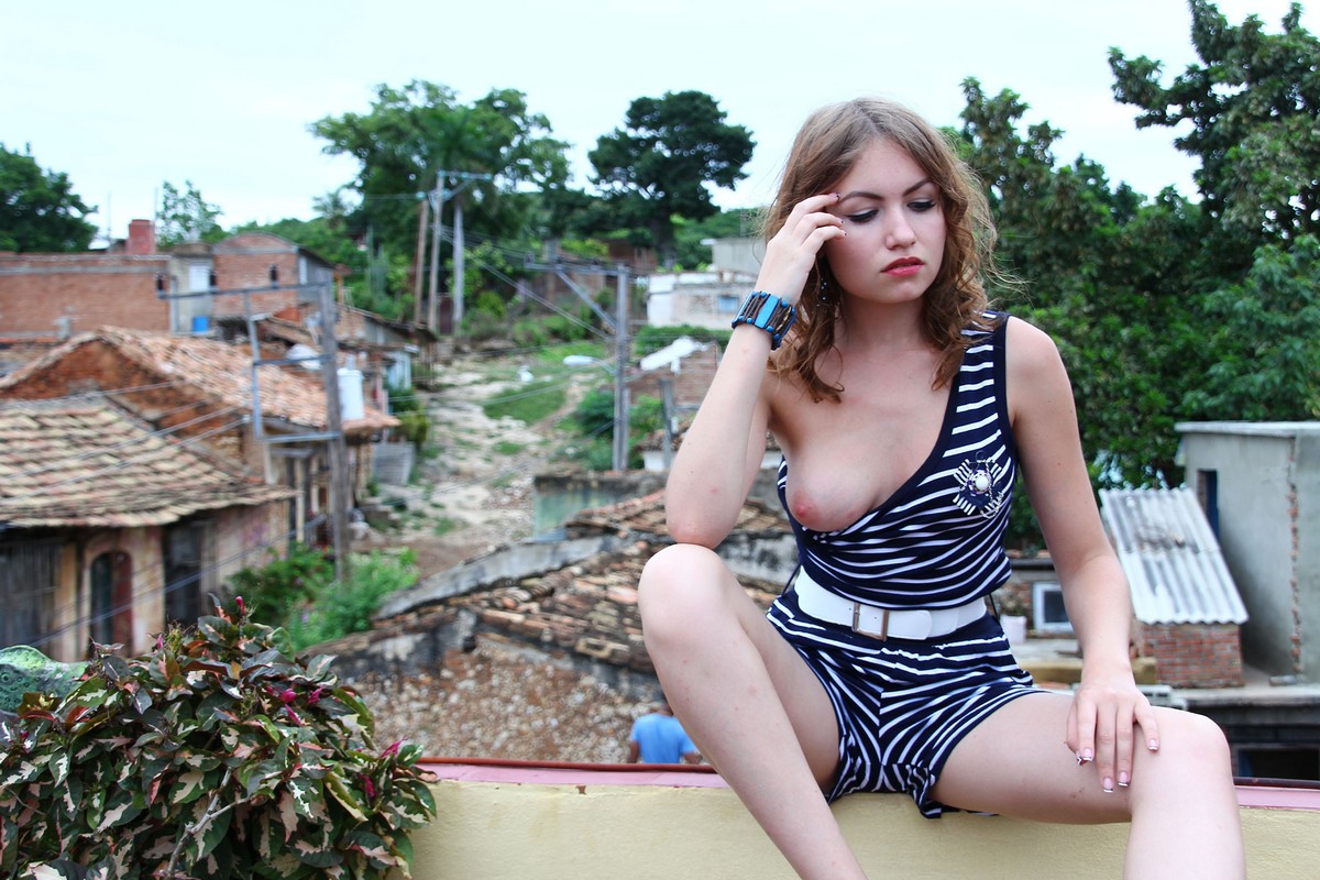 Two young and beautiful girls on vacation in Cuba