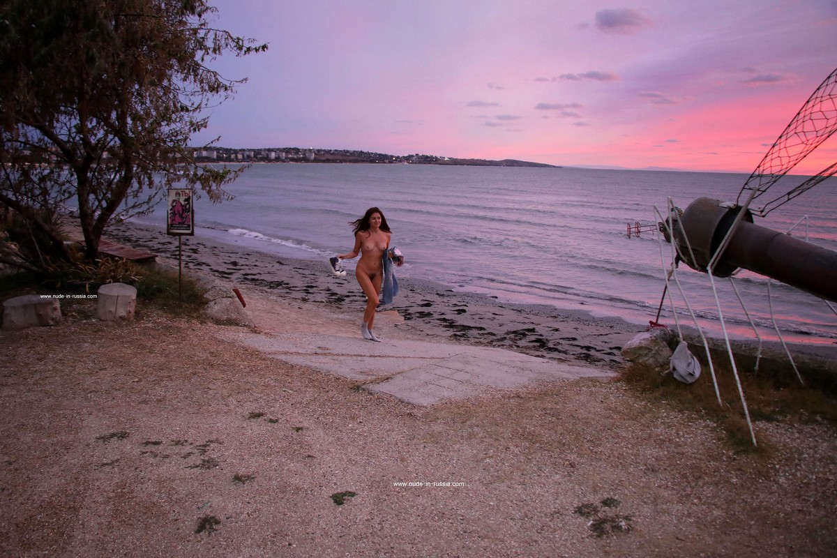 Beautiful sunset and hairy pussy