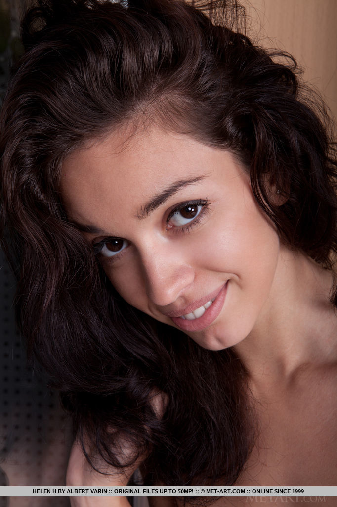 Helen H showcases her sexy slender body and lusciously puffy breasts as she poses sensually by the window.