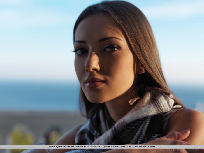 Smoking hot Anna AJ	 strips her sexy lingerie baring her slender body and tight ass as   she poses in the outdoors.