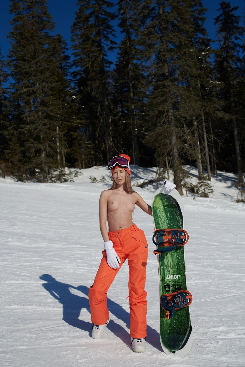 Marina B from NIR — Snowbording