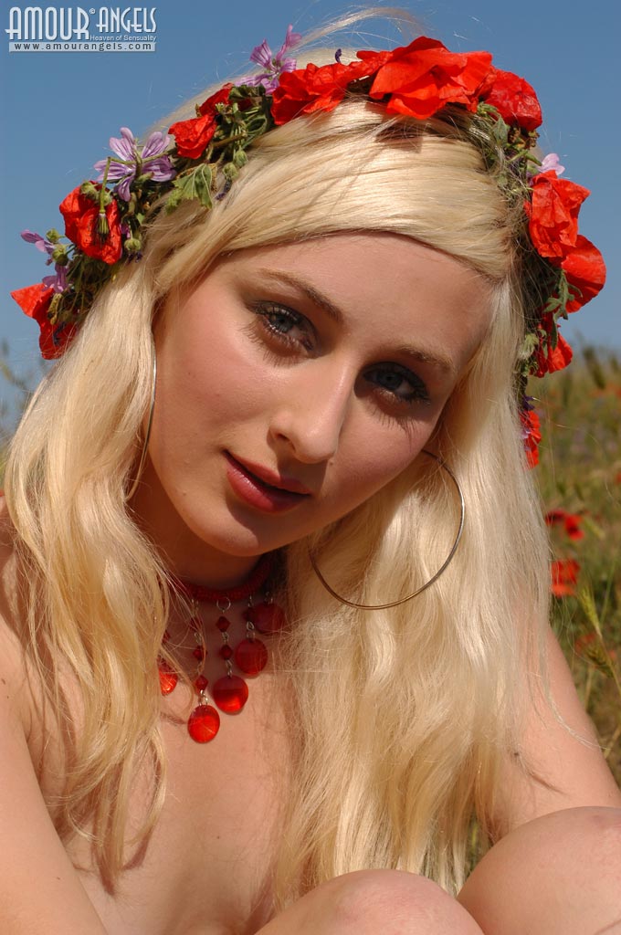 Natasha: POPPIES. Girl in Red Underwear