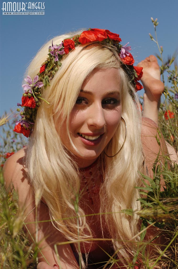 Natasha: POPPIES. Girl in Red Underwear