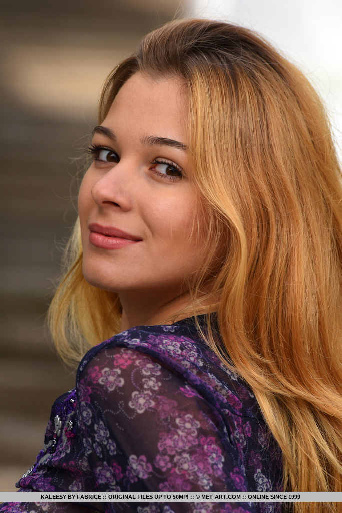 With her delicate composure and elegant beauty, coupled by her sweet smile and enthusiastic posing, Kaleesy is charming in front of the camera