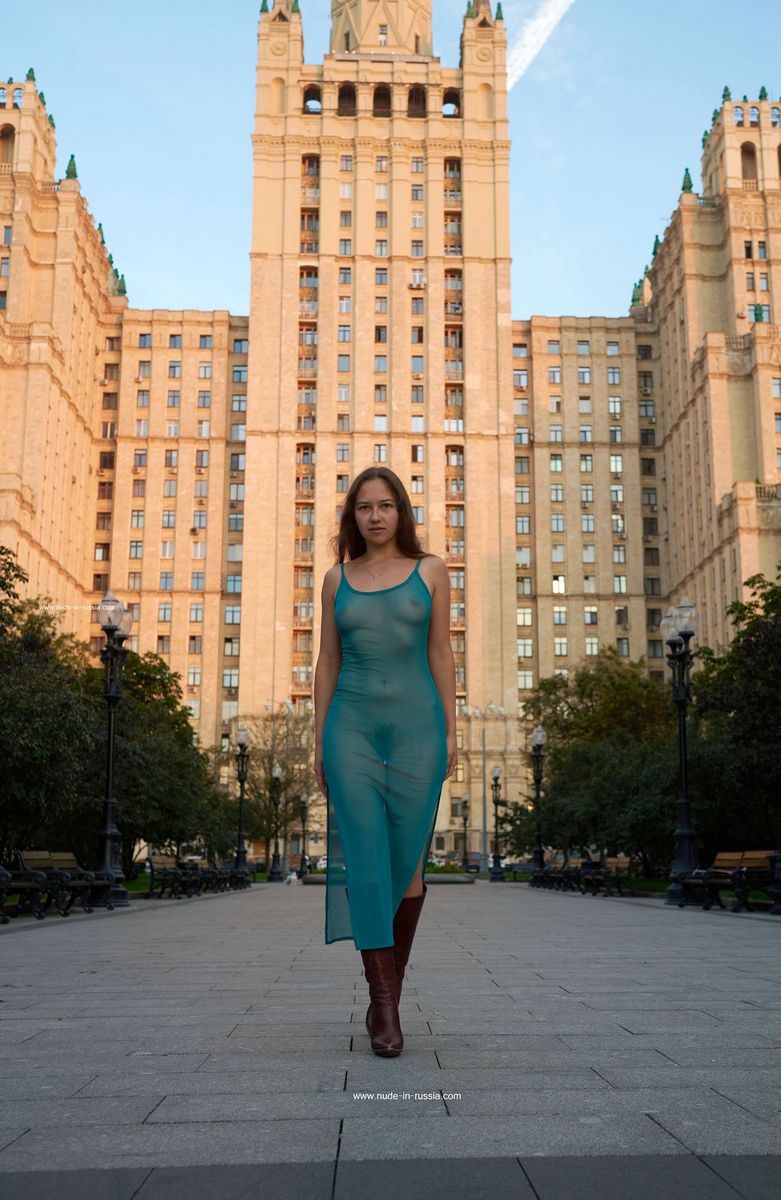 Alla S from NIR — Walks in front of the Stalinist !