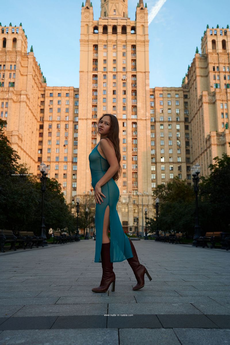 Alla S from NIR — Walks in front of the Stalinist !