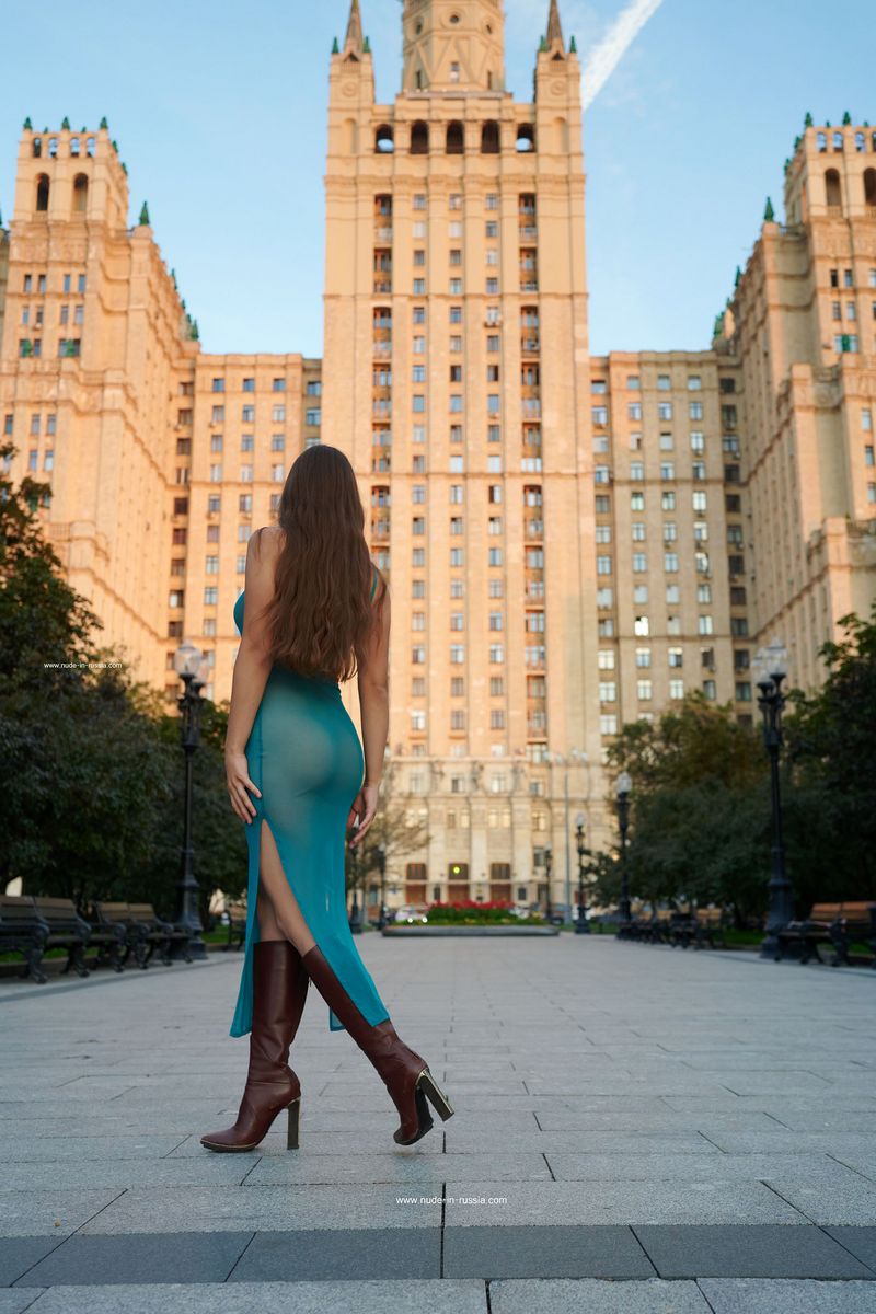 Alla S from NIR — Walks in front of the Stalinist !