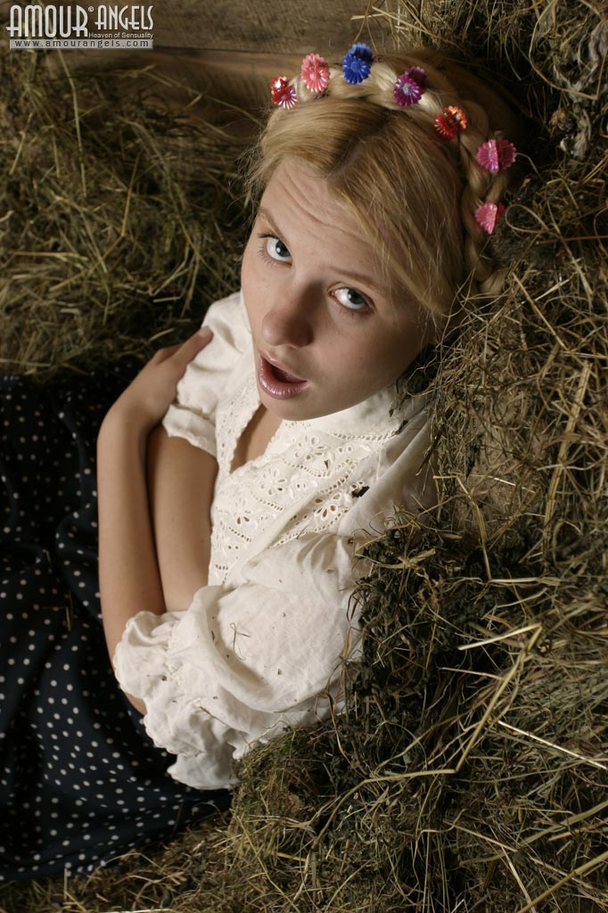 Anna: ANNA ON THE HAY. Good-looking Peasant Teen