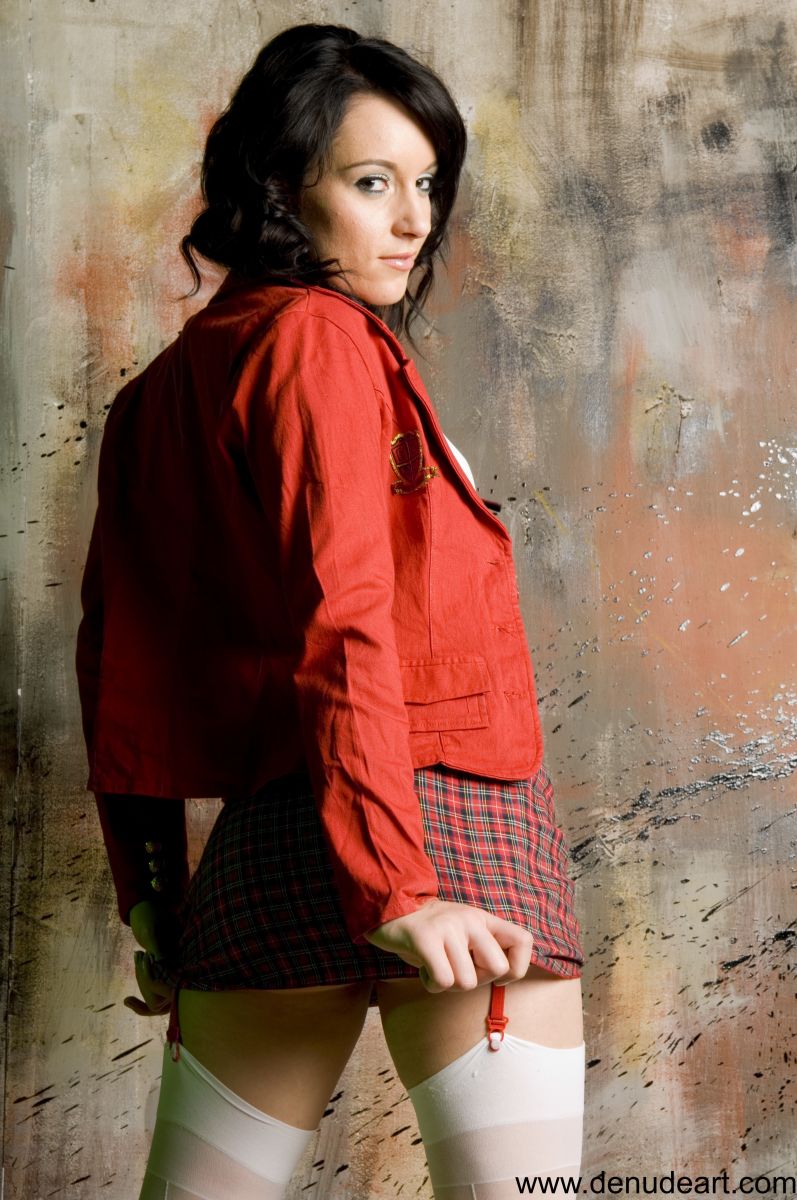 Jasmine Lou in Scottish skirt