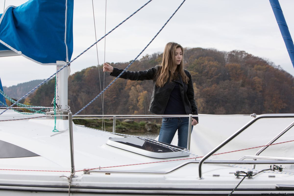 Mila in On A Boat